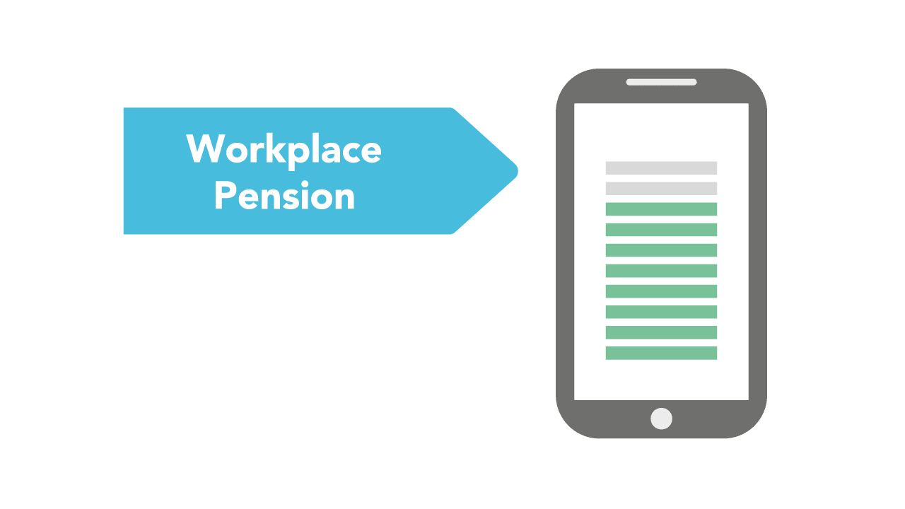 workplace and Aegon account arrows pointing at tablet with retiready on it